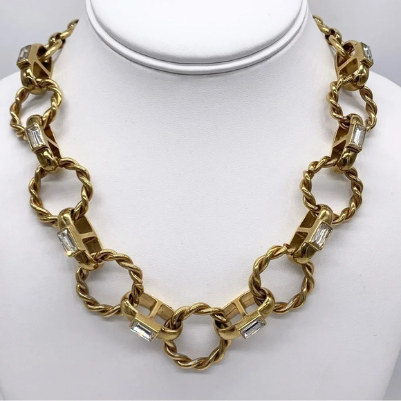 Ann Taylor Jewelry - Ann Taylor Gold Jeweled Links Necklace